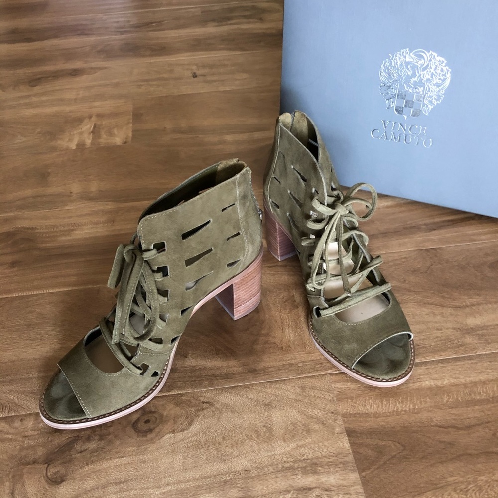 Vince Camuto | Lace Up Block Heels